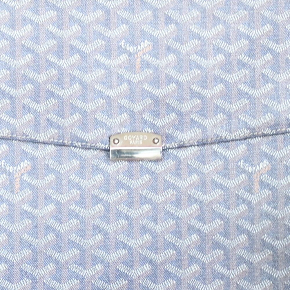 Goyard Serviette Chypre Briefcase, Blue Coated Canvas